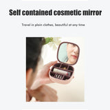 Travel Jewellery Box Portable Small Jewellery Box Organizer with Mirror Mini Jewelry Storage Case for Rings Earrings Necklaces Gifts - 45-Degree Angle