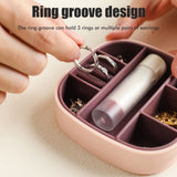 Travel Jewellery Box Portable Small Jewellery Box Organizer with Mirror Mini Jewelry Storage Case for Rings Earrings Necklaces Gifts - Extra Image