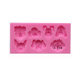 Chocolate Molds Cartoon Dog Candy Molds Cake Mold Silicone Baking Mold Fondant Mold for Home Kitchen DIY Baking Tools - Front View