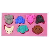 Chocolate Molds Cartoon Dog Candy Molds Cake Mold Silicone Baking Mold Fondant Mold for Home Kitchen DIY Baking Tools - Side View