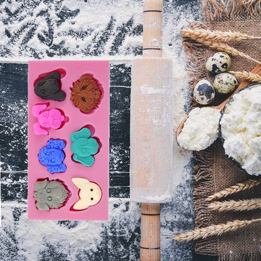 Chocolate Molds Cartoon Dog Candy Molds Cake Mold Silicone Baking Mold Fondant Mold for Home Kitchen DIY Baking Tools