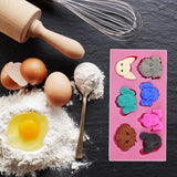 Chocolate Molds Cartoon Dog Candy Molds Cake Mold Silicone Baking Mold Fondant Mold for Home Kitchen DIY Baking Tools - Close-Up Angle
