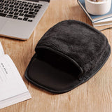 USB Heated Mouse Pad Winter Plush Hand Warmer with Wrist Rest Mat Heating Mousepad for Office Home Computer Laptop Work - 45-Degree Angle