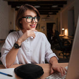 USB Heated Mouse Pad Winter Plush Hand Warmer with Wrist Rest Mat Heating Mousepad for Office Home Computer Laptop Work - Rear View