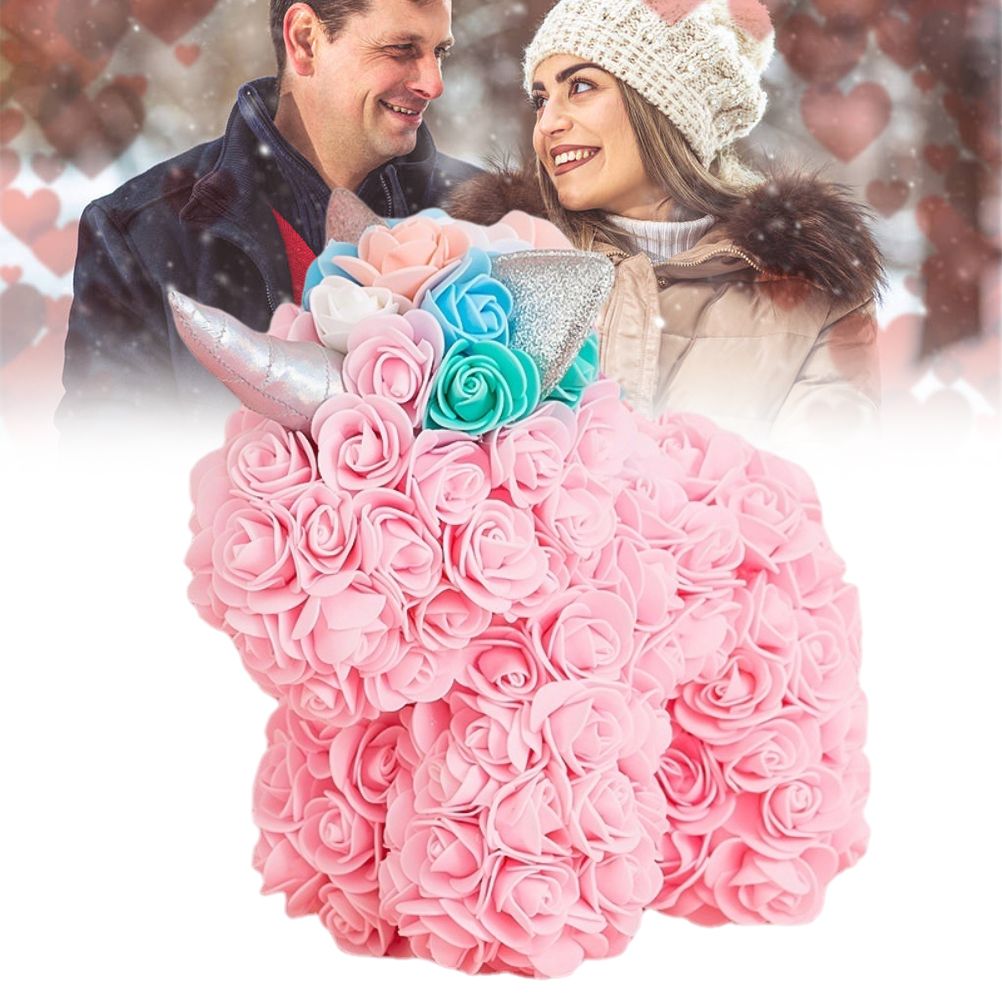 Valentine's Day Gift Rose PE Flower Gift for Girlfriend Home Christmas Decorations