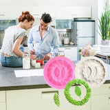 Rose Wreath with Leaves Fondant Mold DIY Silicone Molds for Wedding Valentine Party Baking Decoration