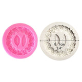 Rose Wreath with Leaves Fondant Mold DIY Silicone Molds for Wedding Valentine Party Baking Decoration