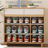 5pcs/set Adjustable Shoe Organizer Double Layer Shoe Stacker Space Saving Home Shoe Rack Holder