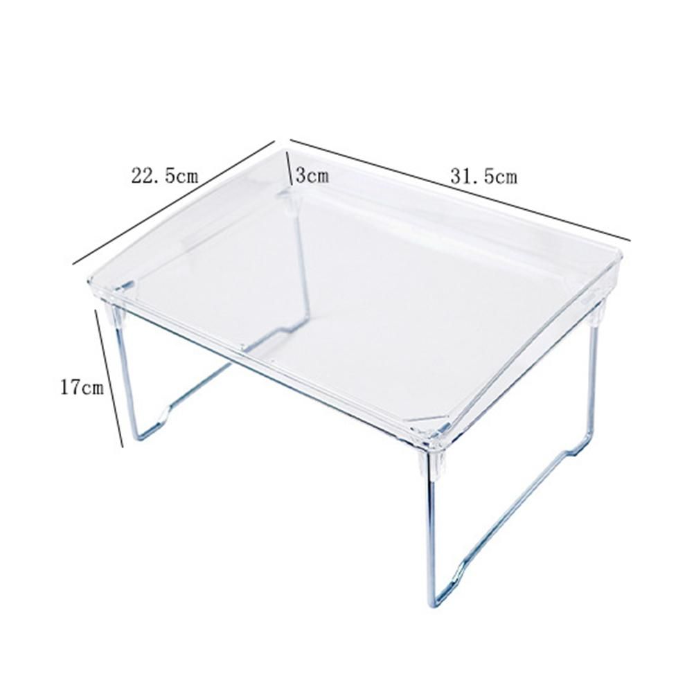 Large Capacity Desktop Storage Rack Clear Acrylic Kitchen Shelf Single Layer Office Desktop File Organizer