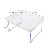 Large Capacity Desktop Storage Rack Clear Acrylic Kitchen Shelf Single Layer Office Desktop File Organizer - Front View