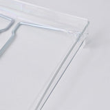 Large Capacity Desktop Storage Rack Clear Acrylic Kitchen Shelf Single Layer Office Desktop File Organizer - Low Angle