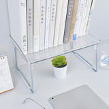 Large Capacity Desktop Storage Rack Clear Acrylic Kitchen Shelf Single Layer Office Desktop File Organizer - Extra Image