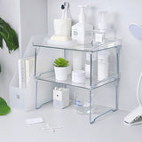 Large Capacity Desktop Storage Rack Clear Acrylic Kitchen Shelf Single Layer Office Desktop File Organizer