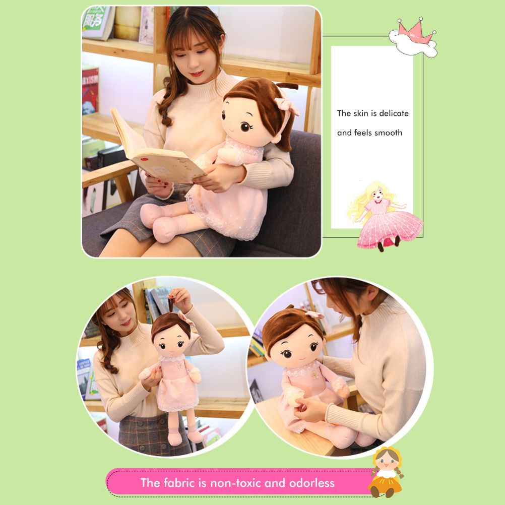 40cm Cute Rag Dolls Exquisite Rag Doll Toy Girls Sleeping Toy Soft Rag Doll Pillow Gifts for Room Decoration