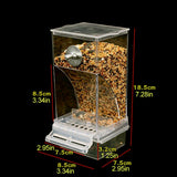 Bird Automatic Feeder Splash Proof Bird Feeder Bird Cage Accessories Bird Food Container for Parakeet Canary Cockatiel Finch - Top-Down View