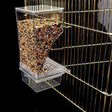 Bird Automatic Feeder Splash Proof Bird Feeder Bird Cage Accessories Bird Food Container for Parakeet Canary Cockatiel Finch - 45-Degree Angle