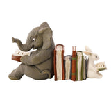 Elephant and Rabbit Statue Bookend Figurines Ornaments Resin Animal Figurines Decor for Home Decorations