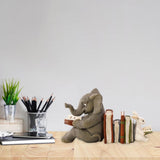 Elephant and Rabbit Statue Bookend Figurines Ornaments Resin Animal Figurines Decor for Home Decorations - Low Angle