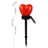 Outdoor Solar Garden Stake Lights Waterproof Solar Red Heart Shaped Pathway Lamps Landscape Lamp for Garden Lawn Decor - Top-Down View