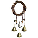 Witch Wind Chimes Wreath Handmade Witch Bells Protection Door Hangers Hanging Witch Bells Wind Chimes for Home Door