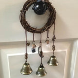 Witch Wind Chimes Wreath Handmade Witch Bells Protection Door Hangers Hanging Witch Bells Wind Chimes for Home Door