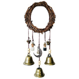 Witch Wind Chimes Wreath Handmade Witch Bells Protection Door Hangers Hanging Witch Bells Wind Chimes for Home Door - Extra Image