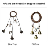 Witch Wind Chimes Wreath Handmade Witch Bells Protection Door Hangers Hanging Witch Bells Wind Chimes for Home Door