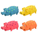 Pig Squeaky Dog Toy Interactive Dog Chew Toy Rubber Pig Dog Toy for Small Medium Large Dogs - Rear View