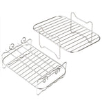 2Pcs Air Fryer Rack 304 Stainless Steel Dehydrator Rack with 4 Barbecue Sticks for 8QT Dual Basket Air Fryer