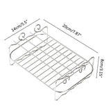 2Pcs Air Fryer Rack 304 Stainless Steel Dehydrator Rack with 4 Barbecue Sticks for 8QT Dual Basket Air Fryer - Front View