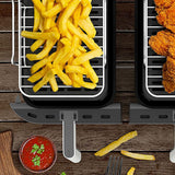 2Pcs Air Fryer Rack 304 Stainless Steel Dehydrator Rack with 4 Barbecue Sticks for 8QT Dual Basket Air Fryer - Extra Image