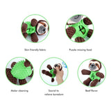 Plush Dog Toys Interactive Dog Puzzle Toys Cute Sloth Teething Chew Squeaky Dog Toys for Small Medium Large Dogs - Low Angle