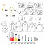 Polymer Clay Cutters DIY Clay Cutters Shapes for Polymer Jewelry Making with Earring Cards Hooks DIY Plastic Bags - Front View