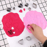 Polymer Clay Cutters DIY Clay Cutters Shapes for Polymer Jewelry Making with Earring Cards Hooks DIY Plastic Bags