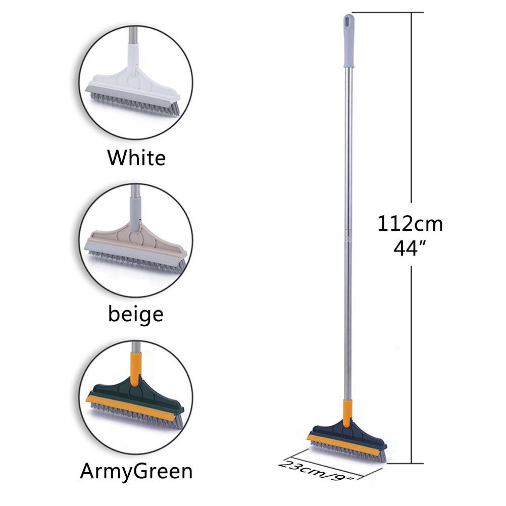 Floor Scrub Brush with Detachable Long Handle 120° Rotating Shower Floor Scrubber Household Cleaning Brush for Bathroom Kitchen