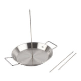 Vertical Skewer for Grill Brazilian Vertical Spit Stand Stainless Steel Barbecue Grilling Accessory with 3 Removable Spikes
