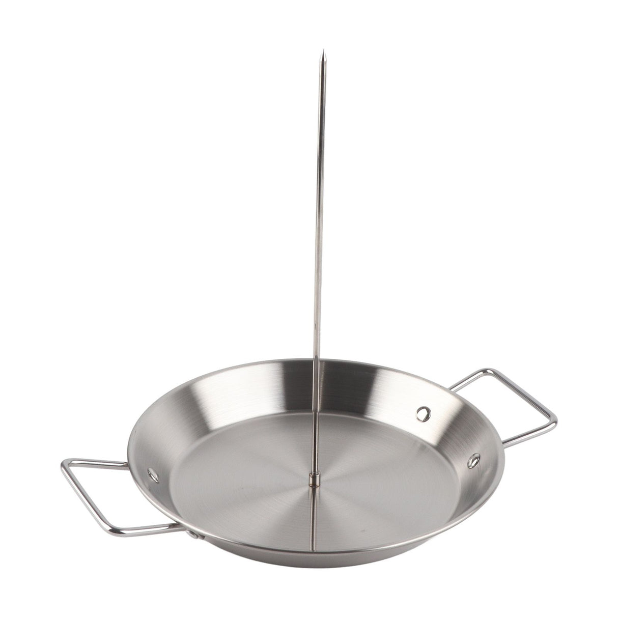 Vertical Skewer for Grill Brazilian Vertical Spit Stand Stainless Steel Barbecue Grilling Accessory with 3 Removable Spikes