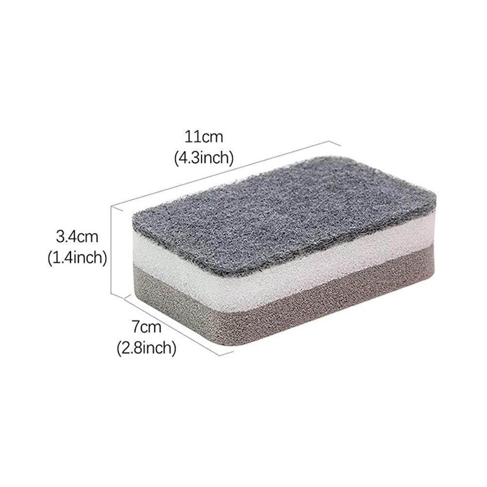 10Pcs Cleaning Scrub Sponges Heavy Duty Scrubbing Dish Sponge Dishwashing Sponge for Kitchen Dish Sink Bathroom Cleaning