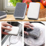 10Pcs Cleaning Scrub Sponges Heavy Duty Scrubbing Dish Sponge Dishwashing Sponge for Kitchen Dish Sink Bathroom Cleaning - Close-Up Angle