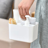 Shower Caddy with Compartments Desktop Organizer Divided Shower Organizer Caddy Shower Caddy Tote for Dorm Shelf Cabinet - Extra Image