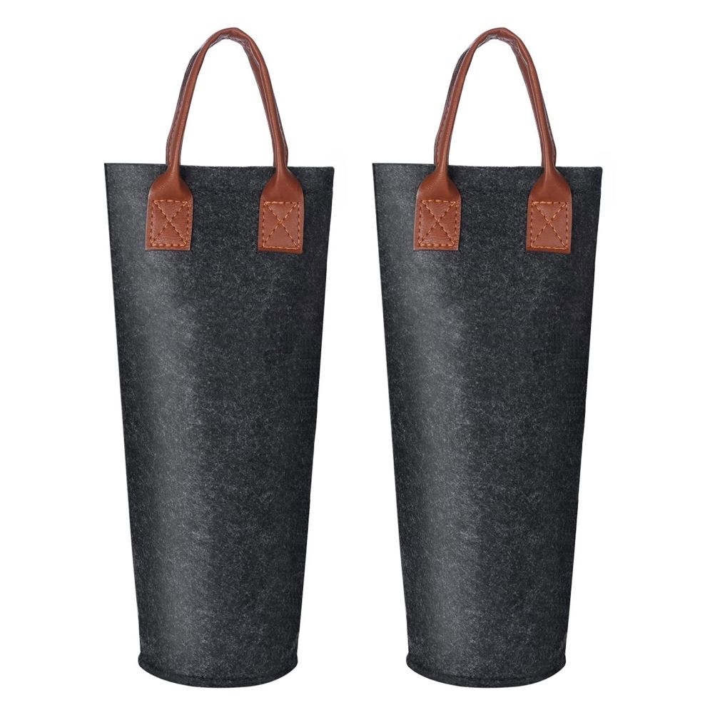 Single Bottle Wine Tote Bag Portable Felt Insulated Padded Thermal Wine Carrier Bag Wine Cooler for Travel Picnic Beach Wine Gifts