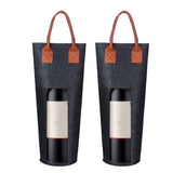 Single Bottle Wine Tote Bag Portable Felt Insulated Padded Thermal Wine Carrier Bag Wine Cooler for Travel Picnic Beach Wine Gifts