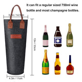 Single Bottle Wine Tote Bag Portable Felt Insulated Padded Thermal Wine Carrier Bag Wine Cooler for Travel Picnic Beach Wine Gifts