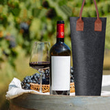 Single Bottle Wine Tote Bag Portable Felt Insulated Padded Thermal Wine Carrier Bag Wine Cooler for Travel Picnic Beach Wine Gifts
