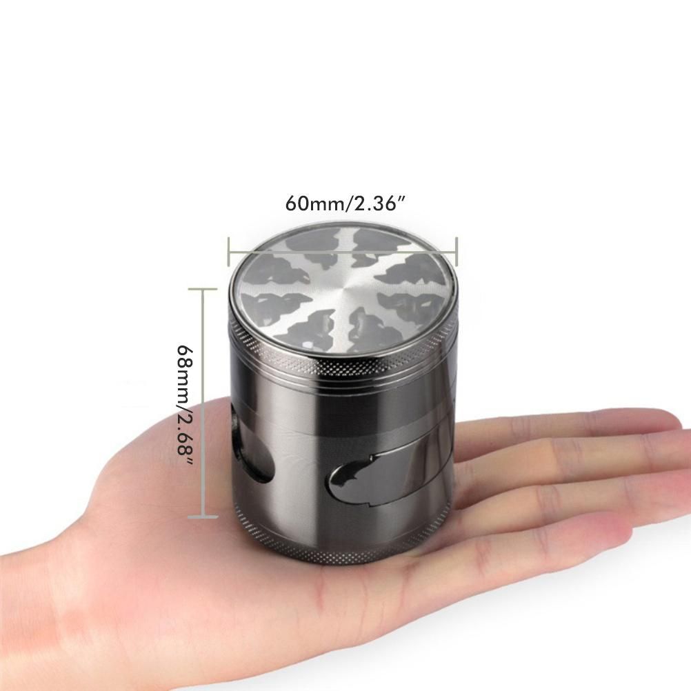 4 Layer 60mm Herb Grinder Zinc Alloy Spice Grass Mill Grinders with Magnetic Lid