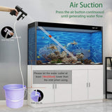 5 in 1 Aquarium Vacuum Gravel Cleaner Fish Tank Cleaning Tools Gravel Vacuum for Aquarium - Rear View