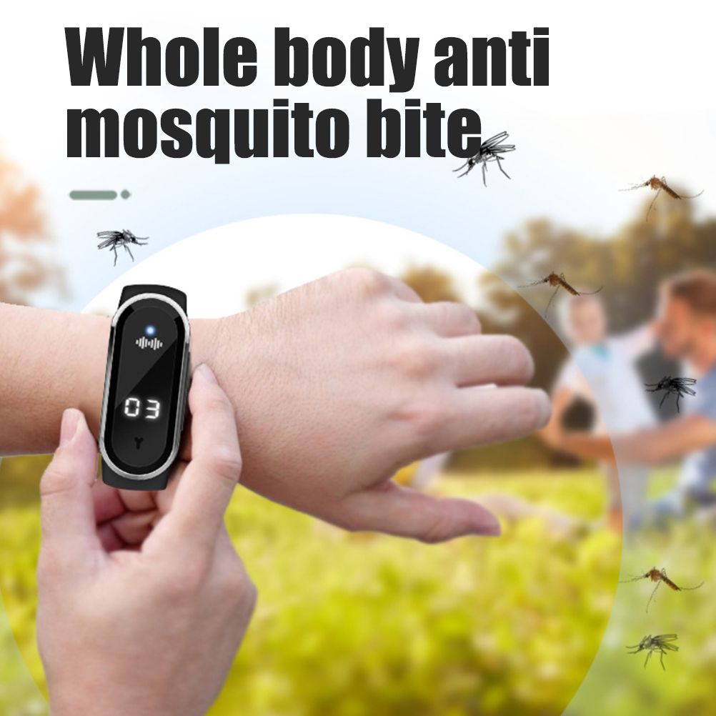 Mosquito Repellent Watch Ultrasonic Mosquito Repellent Bracelet Rechargeable Anti Mosquito Repeller Wristband