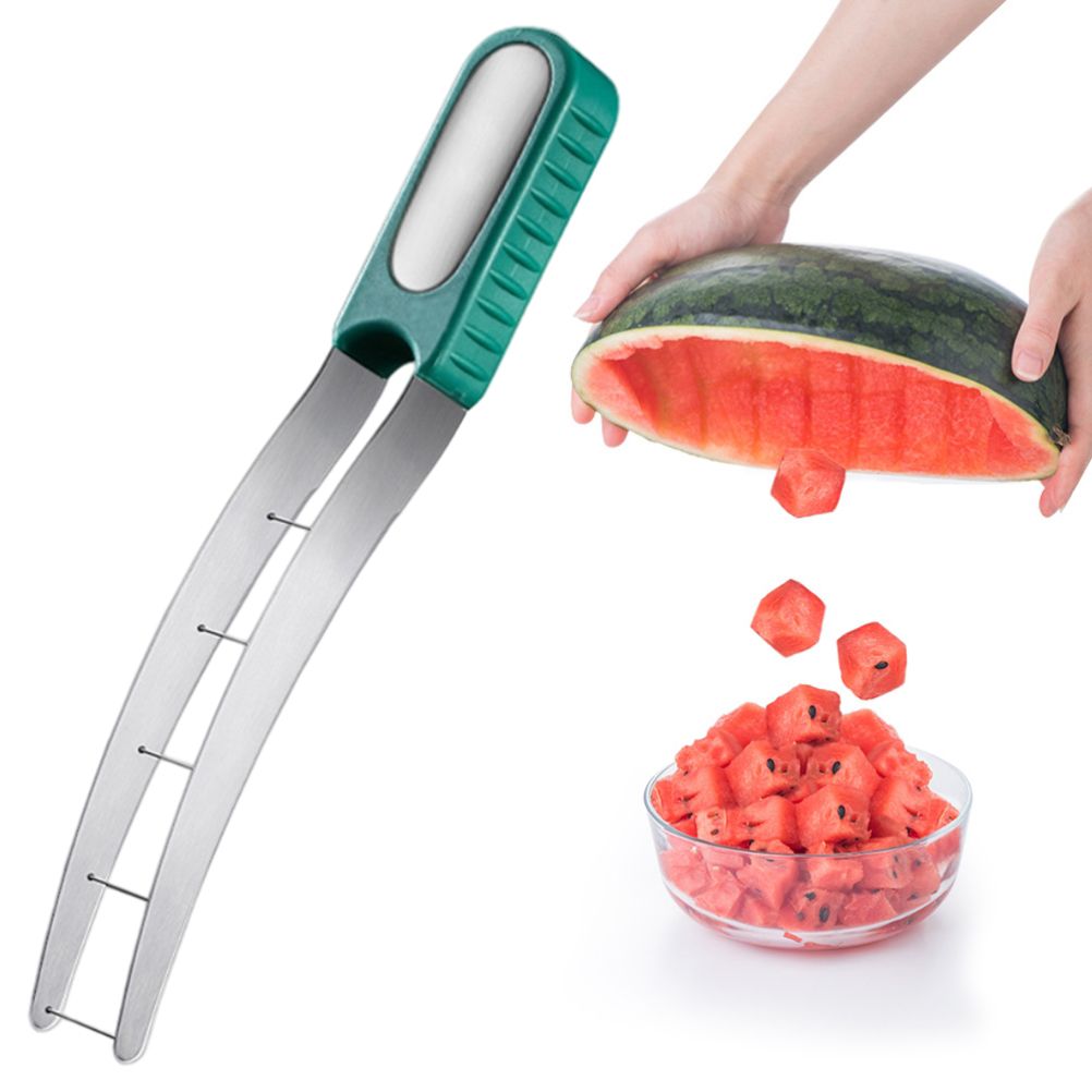 Watermelon Cutter Grater 304 Stainless Steel Watermelon Cube Cutter Fruit Salad Melon Cutter Kitchen Gadget