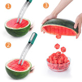 Watermelon Cutter Grater 304 Stainless Steel Watermelon Cube Cutter Fruit Salad Melon Cutter Kitchen Gadget