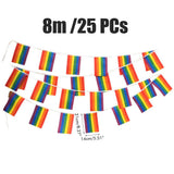 Rainbow Flag LGBT Pride String Flag Hanging Gay Lesbian Banners Bunting Flags Small Rainbow Flag Parade Festival Party Decorations - Front View